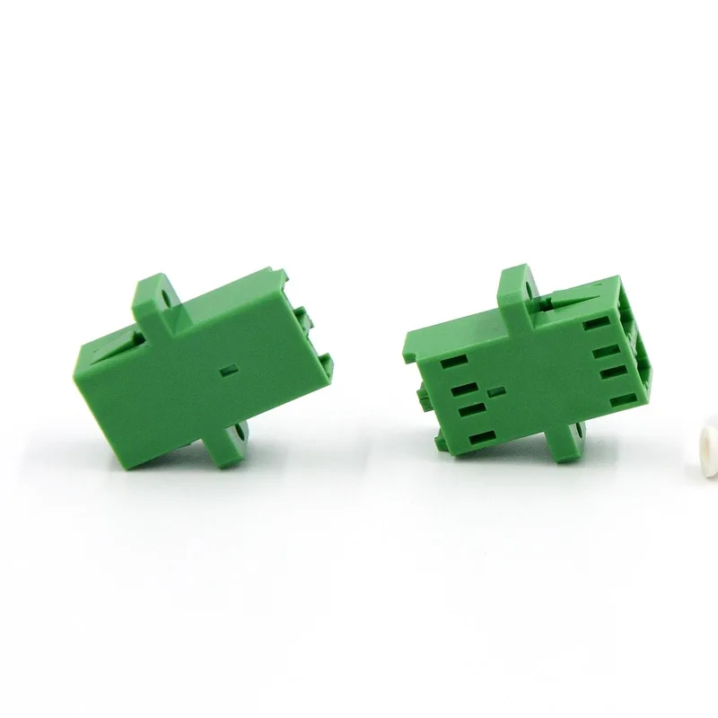 LC Adapter duplex quad flange plastsic clip SM OM3 MM flangeless optical fibre connector LC coupler SM IL 0.2dB FTTH ELINK 20pcs