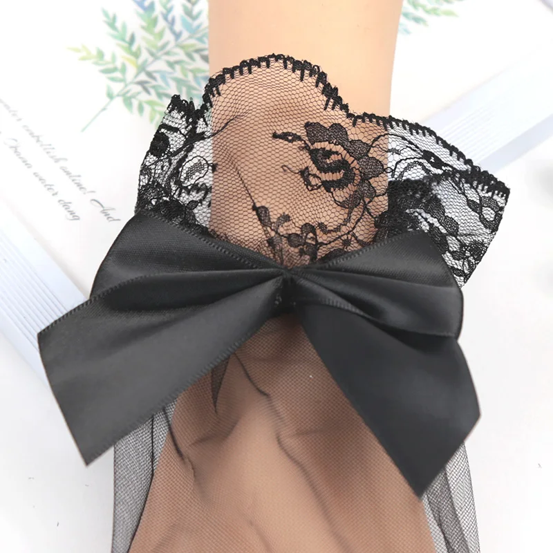 1Pair Detachable Fake Sleeves Lace Mesh Fake Flared Sleeves Women Lace Wrist Cuffs Bracelets Fashion Elbow Sleeve Cuff