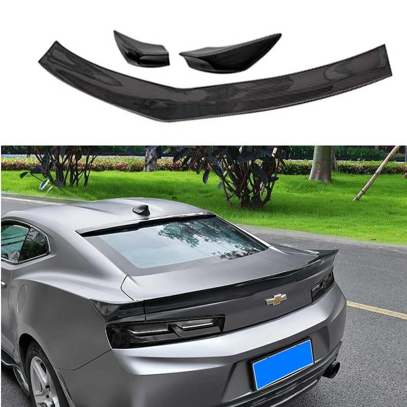 Car Accessories High Quality Carbon Fiber Rear Trunk Lip Spoiler Wing Decoration Fit for Chevrolet Camaro 2016 2017 2018 2019