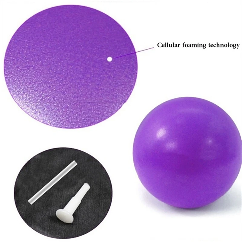 Pelota de Yoga inflable de 25cm, pelota multiusos para deportes, Fitness, Pilates, equilibrio práctico, bomba de gimnasio, globo de entrenamiento de Yoga