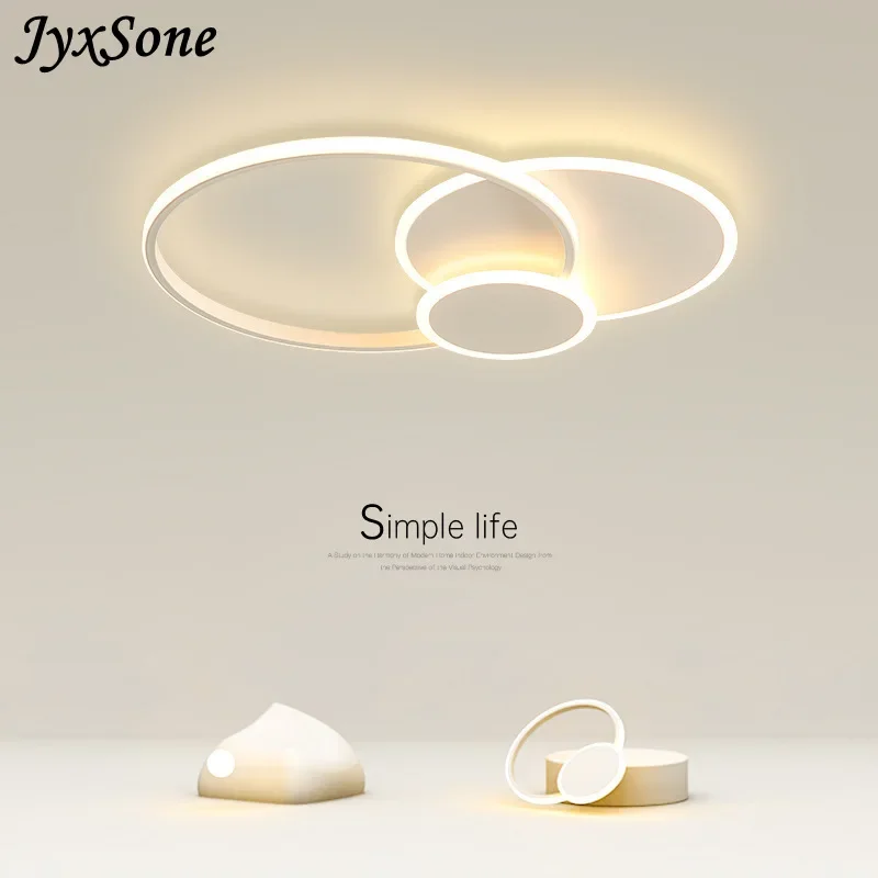 Simple Dimmer Led Ceiling Lights for Home Decoration Living Room Bedroom Children's Dining Room Chandelier with Remote Control