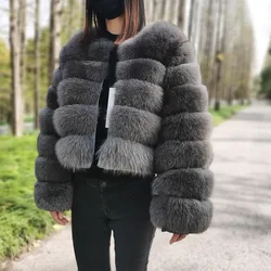 Maomaokong 2022 New Real Fur coat Women winter Fashion Short jacket Luxury Natural Leather Female clothing fox fur coat vests