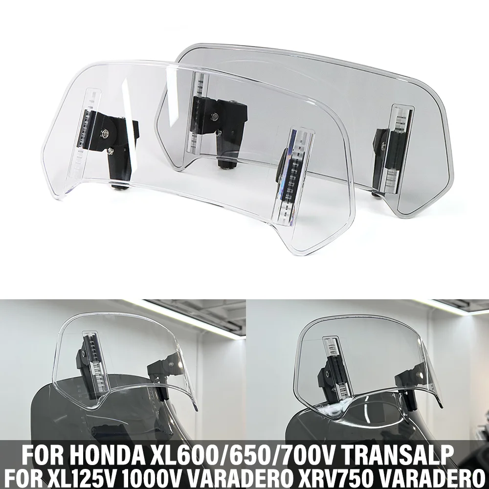 Universal Motorrad Einstellbare Windschutzscheibe Spoiler Deflektor Kit FÜR HONDA XL600 650 700 V Transalp XL125 1000 V ​   XRV 700-Varadero
