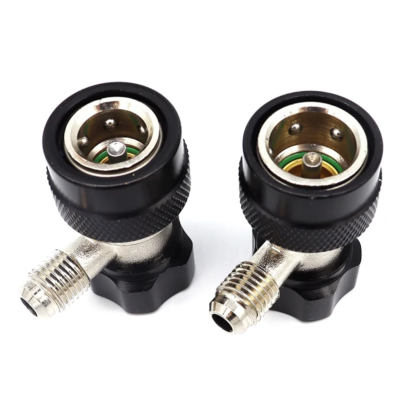 

L37A-R134A A/C AC Compressor R-134A Manual Quick Coupler Adapter Air Condition 1/4 SAE Connectors Accessories