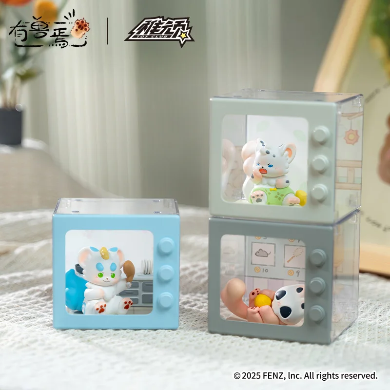 

теперь горячая Fei Reng Zhai Beast Feeding Series Micro-Box слепая коробка модная игра вокруг куклы украшения подарки для детей и коллекционеров