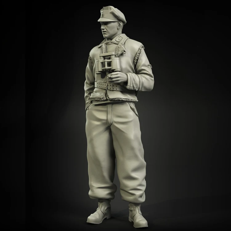 1/35 Resin Model Figure GK Soldier Untersturmfuhrer Kharkov WWII Military Theme Unassembled and Unpainted kit