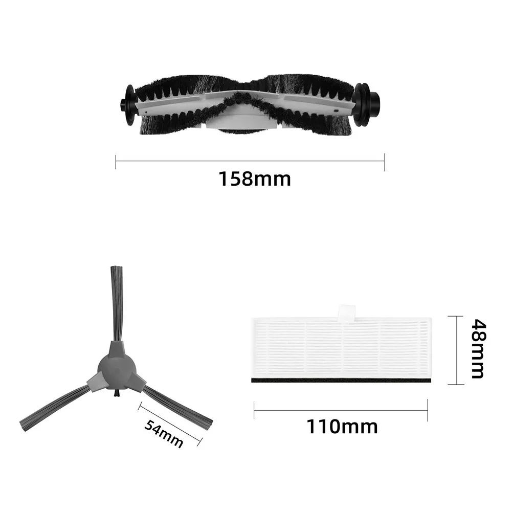 Efficient Cleaning Main Side Brush Filter Enhanced Air Quality Optimal Functioning Robust Design Simple Replacement