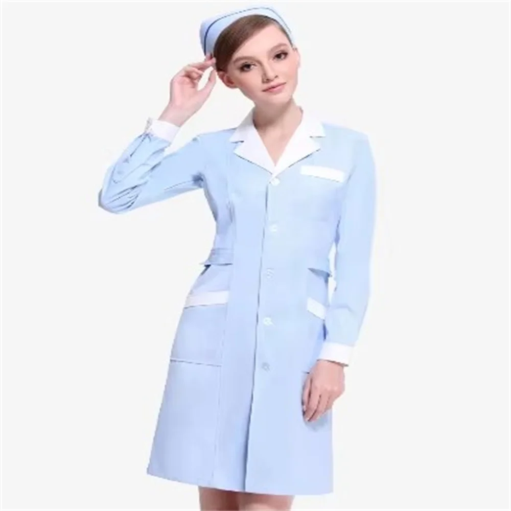New Beauty salon work clothing white scrubs coats pet grooming scrubs worker Short/Long sleeved Famale health service lab coat
