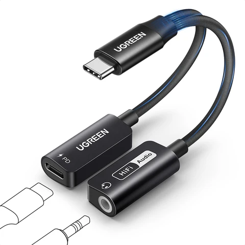 UGREEN USB Sound Card Type C to 3.5mm AUX Cable Adapter Earphone…