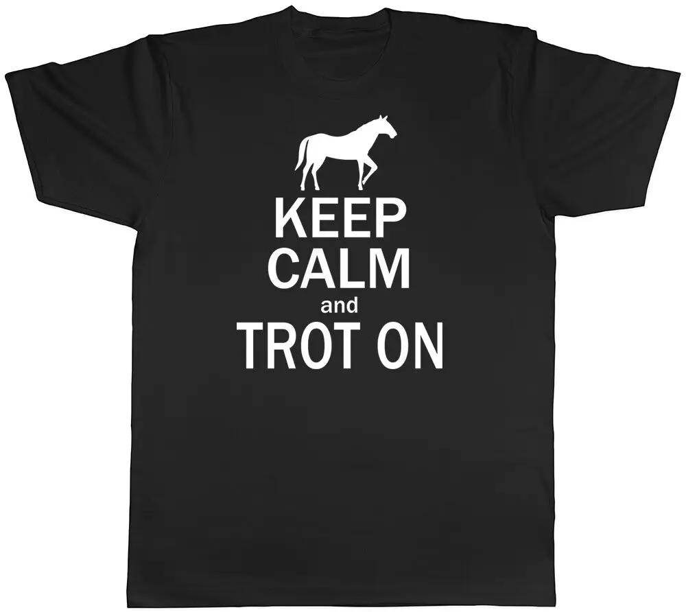 Keep Calm And Trot On Mens Womens T-Shirt Anime Graphic T-shirts For Men