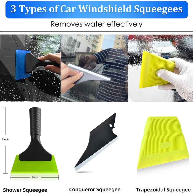 40Pcs Car Window Tint Kit Vinyl Wrap Squeegee Window Film Tinting Installation Tool Razor Scraper Micro Squeegee Vinyl Cutter