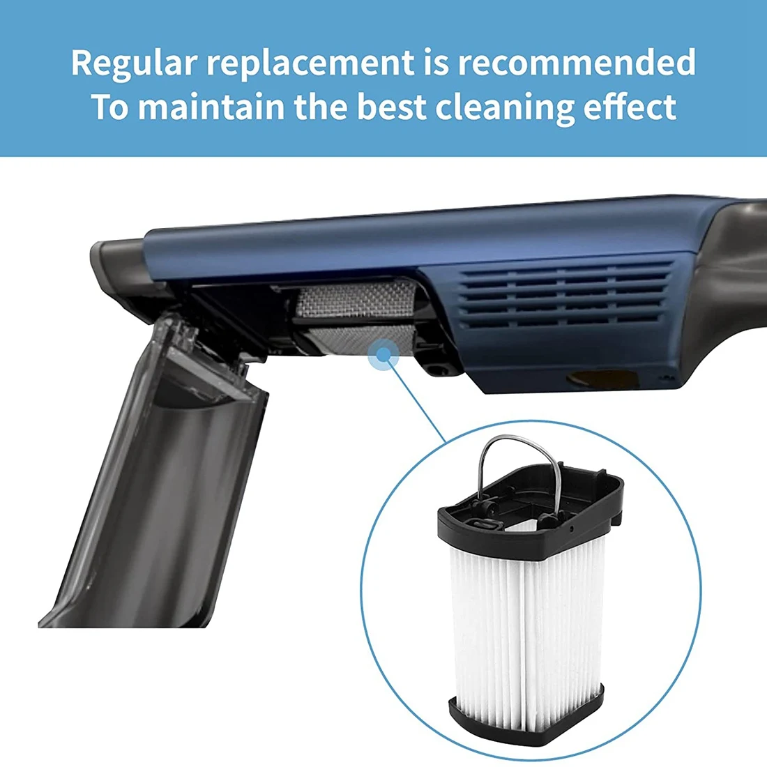 شعبية 4 عبوات استبدال فلتر النسيج متوافق مع مكنسة القرش اللاسلكية المحمولة WV401BL WV401PK WV403BR، الجزء XFFWV400