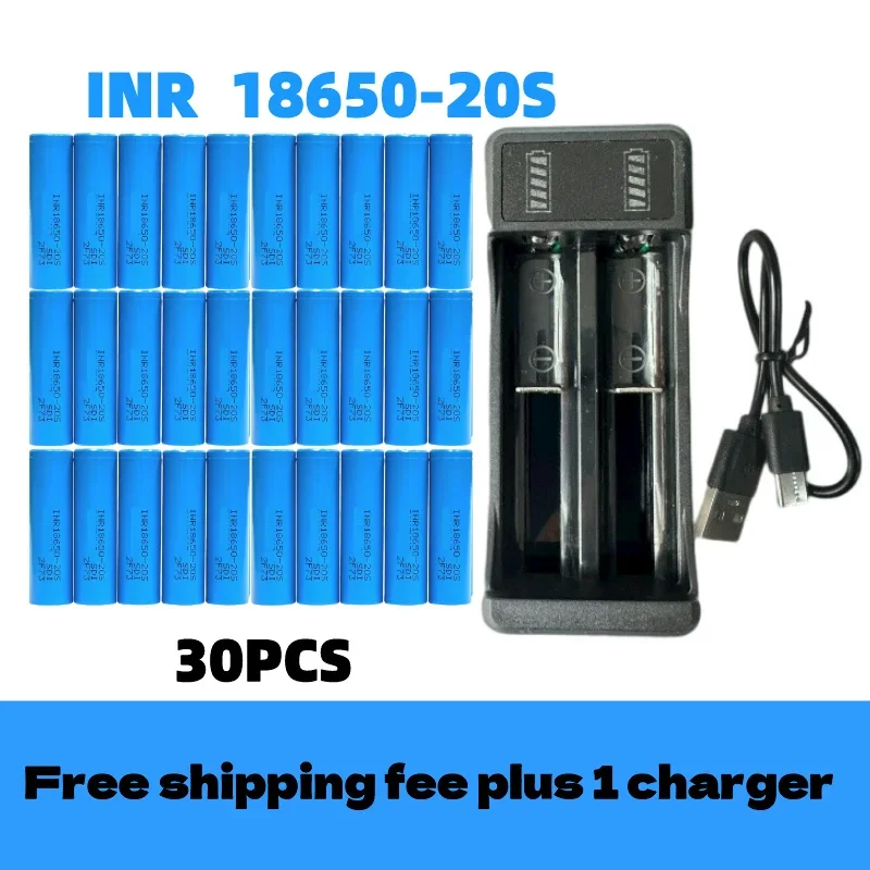 Batería recargable de iones de litio para destornillador, cargador de 3,7 V y 3000mAh, 20S, envío gratis, 18650