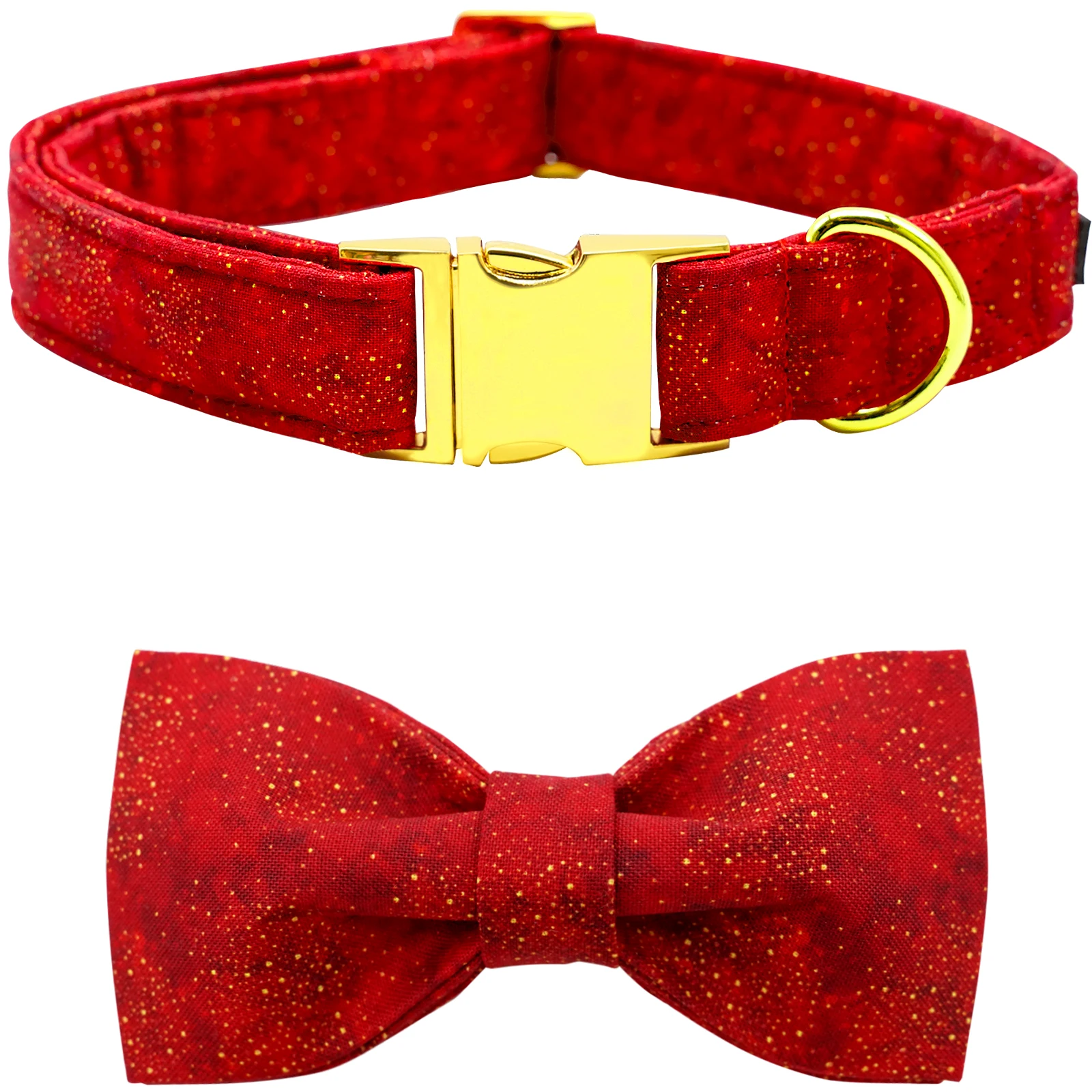 Christmas Dog Collar Red Dog Bow Collar Adjustable Soft and Comfortable Bowtie Collars for Medium Dogs Girl or Boy Pet