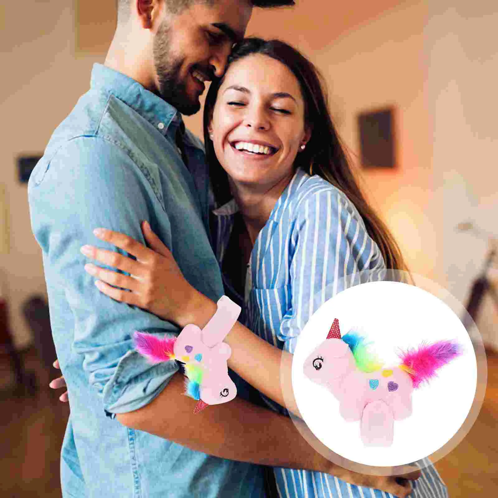 Bracelets à claque pour câliner l'anneau, animaux en peluche de noël pour enfants, bracelet de poignet amusant et intéressant pour tout-petits