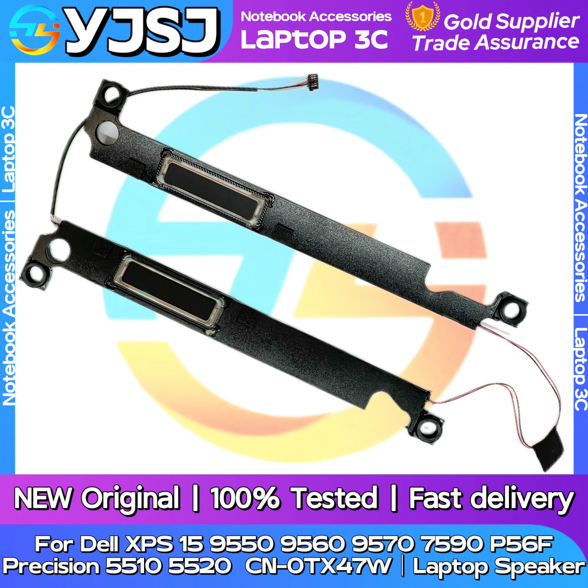 

New Laptop Speaker For Dell XPS 15 9550 9560 9570 7590 Precision 5510 5520 5530 5540 built-in speaker 0TX47W