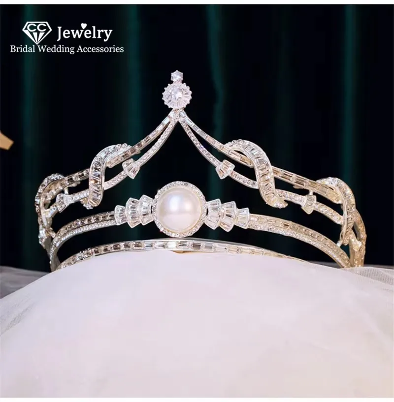 

CC Tiaras and Crowns Hairband Hairwear Wedding Hair Accessories for Women Bride Romantic Party Headwear Jewelry Gift FO01