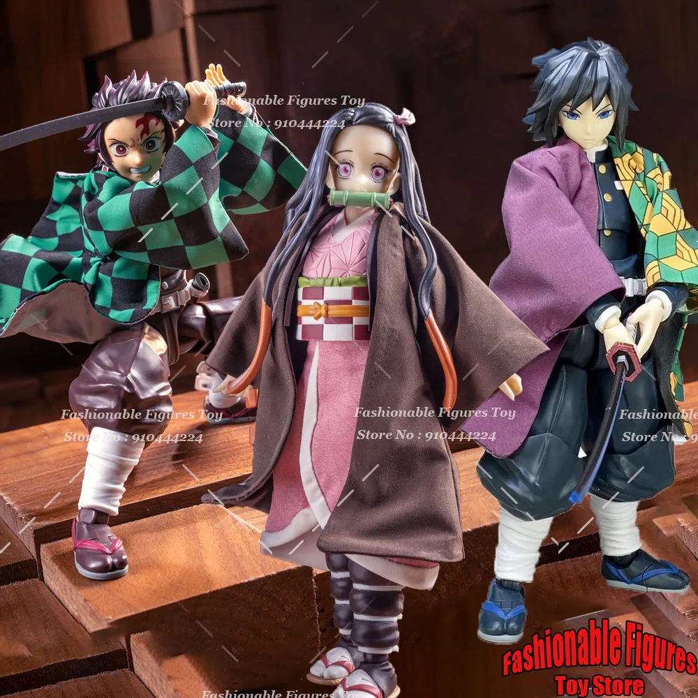 SHF 1/12 abrigo soldado bata Kamado Tanjirou ‌   Kamado Nezuko ‌   Giyu Tomioka ‌   Ropa de combate Demon Slayer para cuerpo de figura de acción de 6"