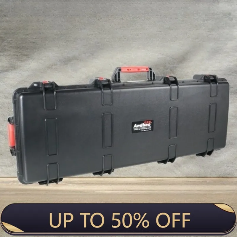 Instrument Equipment Long Tool Case Strong Durable Waterproof Dustproof Tool Packaging Case Outdoor Portable Non-slip Handle Box