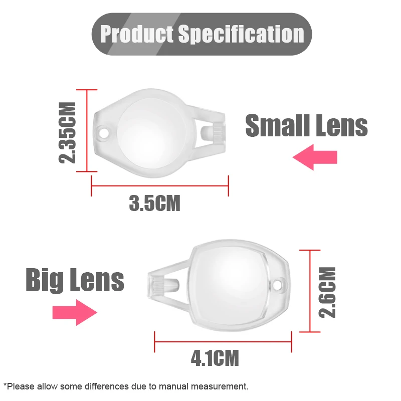 Peças de lente de janela de visualização de reposição transparente de plástico óculos de reposição acessório de ampliação 3X para otoscópio de endoscópio de ouvido