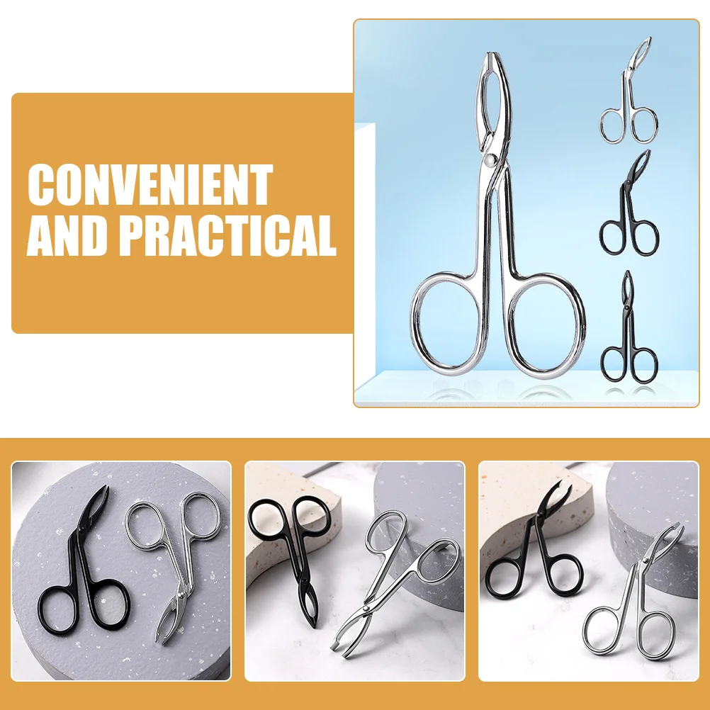 

4Pcs Stainless Steel Eyebrow Tweezers Curved Straight Tip Versatile for Shaping Facial Hair Beard Removal Grooming