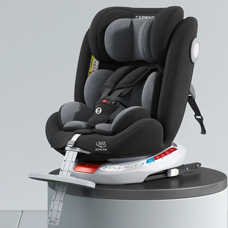 Asiento de seguridad infantil para bebé recién nacido, asiento giratorio bidireccional, cojín de esponja, cómodo y ajustable