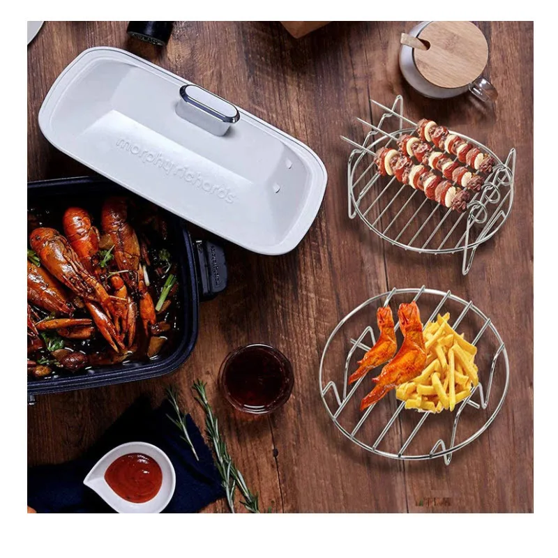 6/7/8/9 inch  air fryer oven accessories 5-piece baking basket grill pizza pan  accesorios  fritadeiras elétricas deep