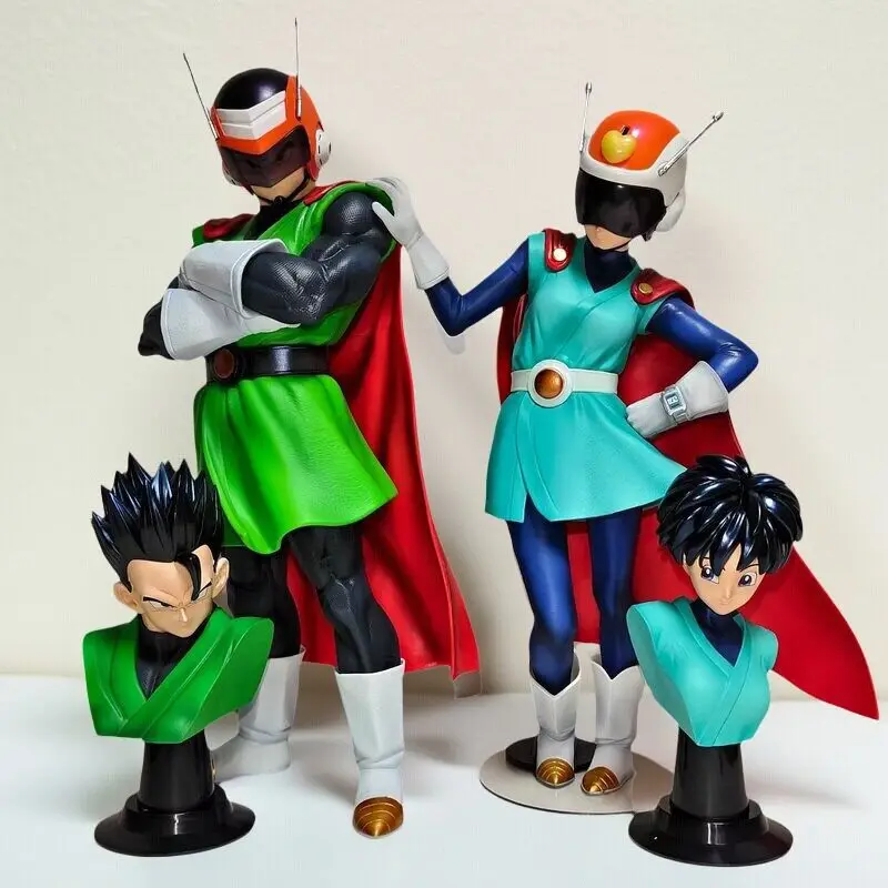 

Фигурка Dragon Ball: Супермен в маске, Гохан, Видел, с двумя сменными головами, плащ, аниме-статуэтка, украшение, подарок для детей