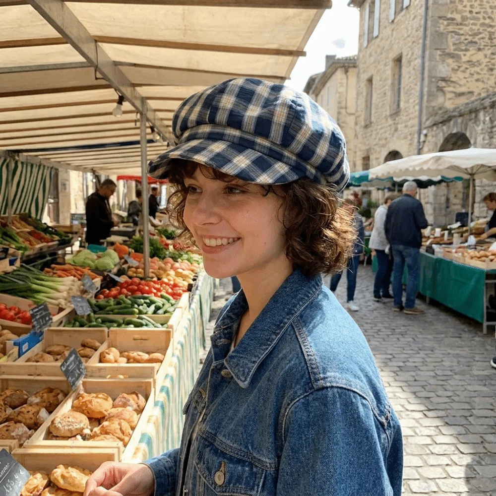 Gift Soft Plaid Beret Hat Irregular Octagonal Retro Style Octagonal Hat Thin Brim Vintage Newsboy Peaked Hat Women Girls