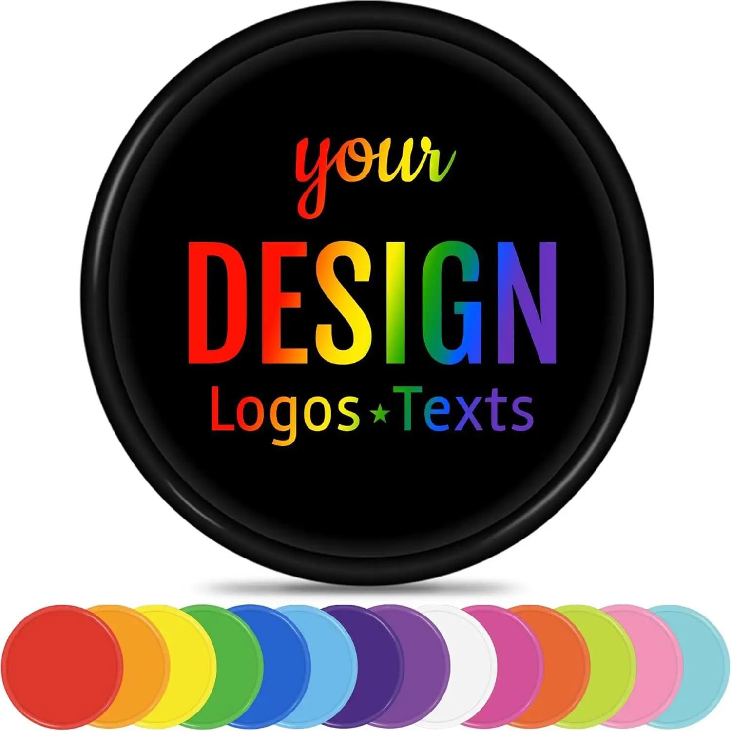 Personalized Plastic Poker Chips,Double Sided Full Color Print,Custom Your Own Logo, Text and Image for Bar Drink Tokens,Promote