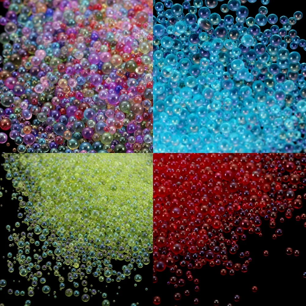 

10/20g 0.4-3mm Tiny Crystal Glass Balls Mini Bubble Ball Beads Epoxy Resin Filler For DIY Silicone Mold Nail Art Decor Fillings