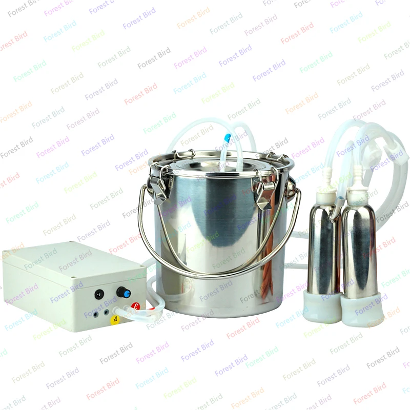 Automatic 5L Cow Milking Machine Milker Electric Pulsating for Farm Goats Sheep Vacuum Pump Bucket Farm Breeding Equipments