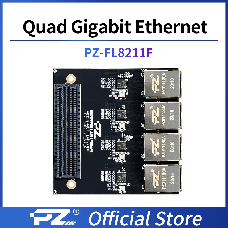 

PZ-FL8211F Puzhi FPGA Quad Channel Gigabit Ethernet RGMII ZYNQ xilinx ultrascale