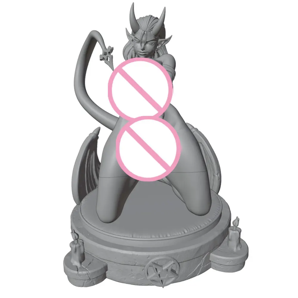 1/24=75mm-1/10=175mm Anime Character Statue GK Miniature 3D Printed Gray Model Figurine DIY Doll Model Unassembled And Unpainted view 2