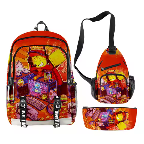 3D Game Roblox Forsaken Gubby Creative Peripheral Cartoon Printed Backpack Backpack Pencil Case Shoulder Bag Three Piece Set