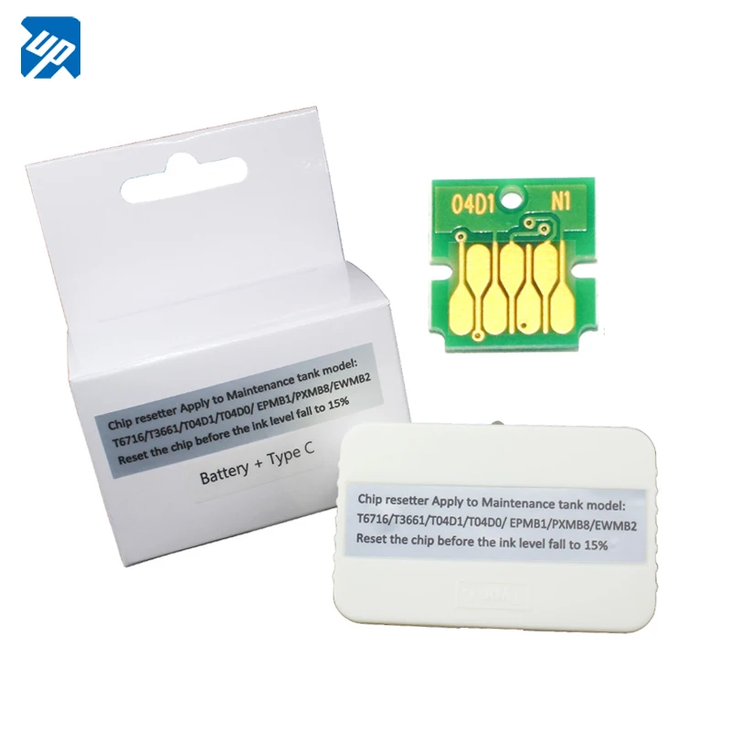 Caja de mantenimiento T04D1, reiniciador de Chip de tanque de tinta residual para Epson L6490 L4150 L6270 L6160 L6161 L6171 XP-5100 WF-2861 L14150 L11050
