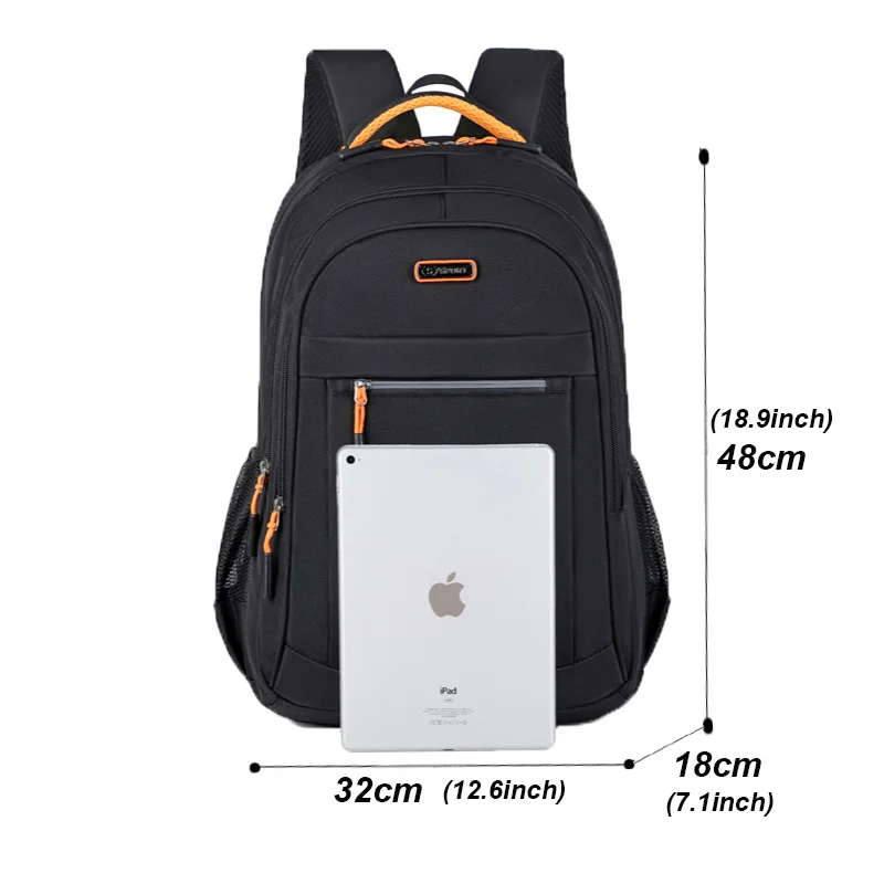 Mochila informal de tela Oxford multifuncional para hombres, bolsas de estudiantes de alta calidad, mochilas para computadora portátil escolar para adolescentes