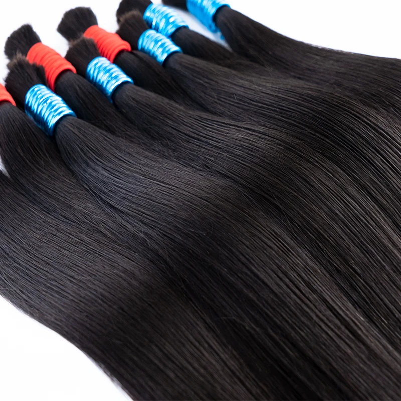 Human Braiding Straight Hair No Weft 100% Indian Remy Natual Hair Braid Unproccessed Virgin Extensions Classe 10A With Full Ends