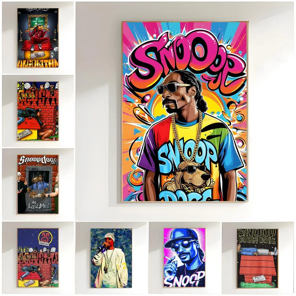West Coast Rap S-Snoop Dogg Poster Classic Wall Art  Home Decor  Peel and Stick Unframed