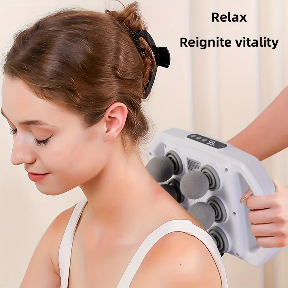 

Athlete Massage Gun, Deep Muscle Massage Gun, Back, Neck And Shoulder Massage Gun, Handheld Massage Gun, 8 Modes And 9 Speeds, Portable Electric Muscle Massager with 1200Mah Battery, Father'S Day Gift, Office Gift for Family, Friends And Colleagues