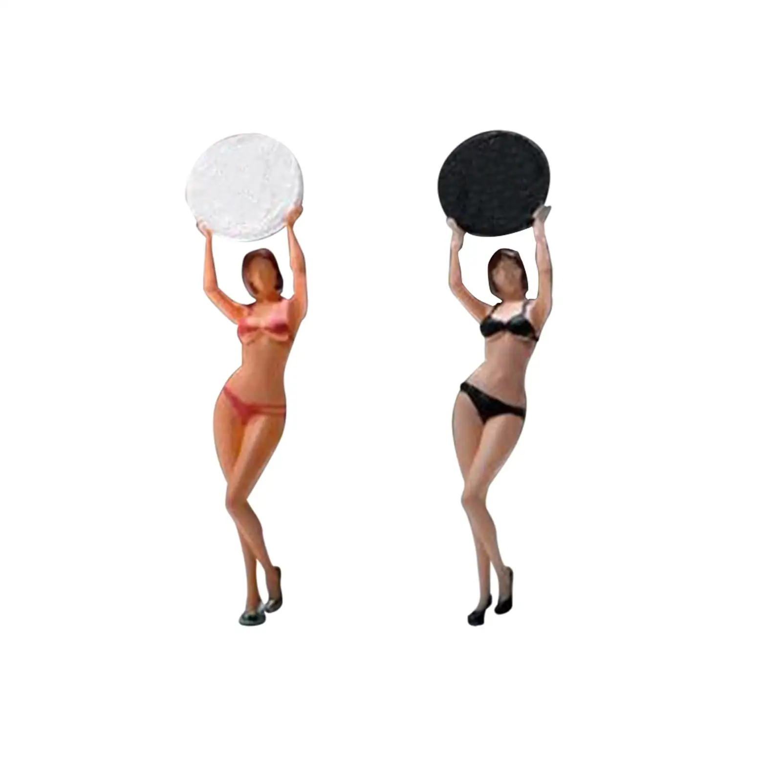 Realistic 1/64 Scale Models Figurine Miniature People Model Ornament for Miniature Scene Dollhouse Sand Table Layout Decoration