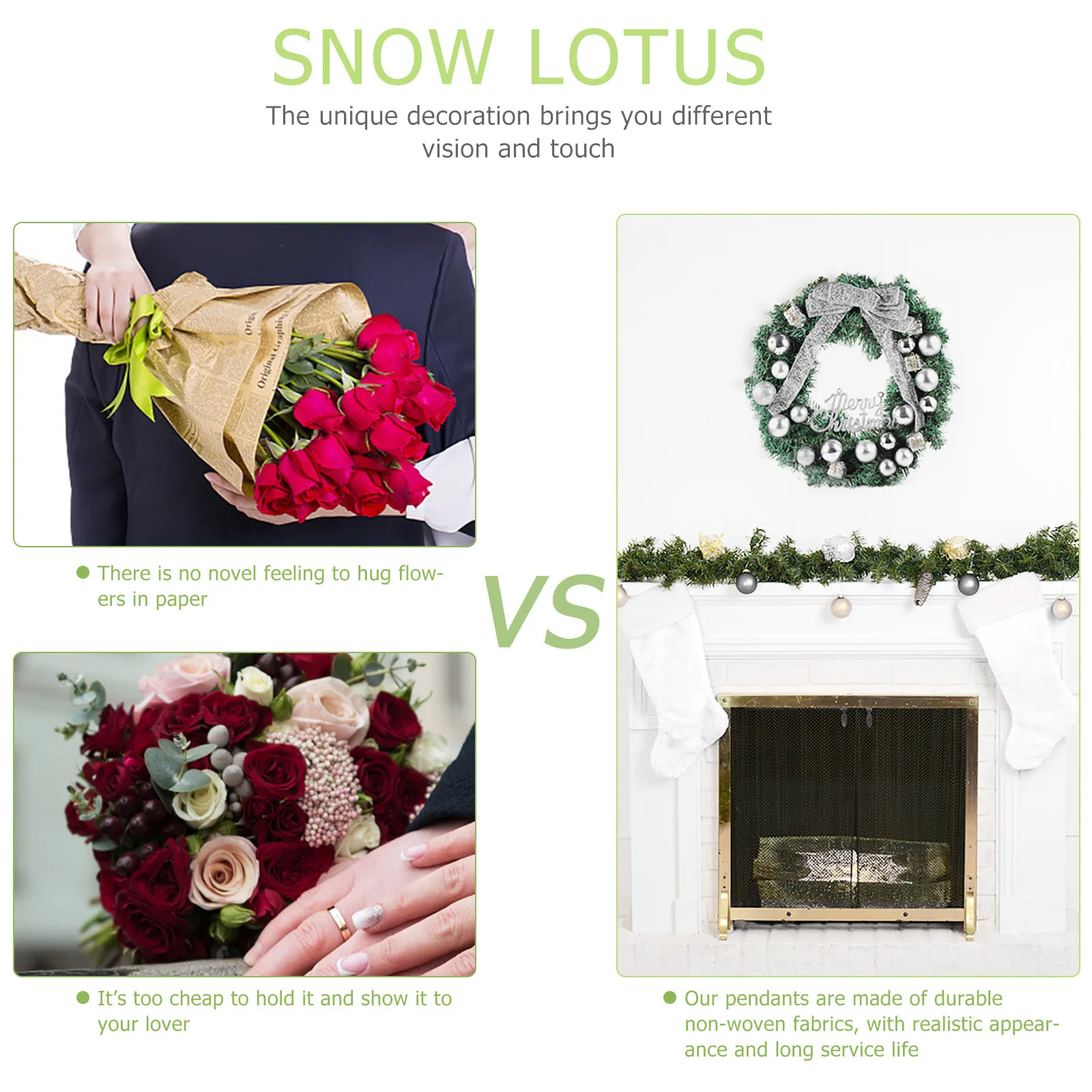 

1Pcs Christmas Garland 30-35cm Non-Woven Fabric Wreath Decor Indoor Outdoor Party Decoration Wreath Decor