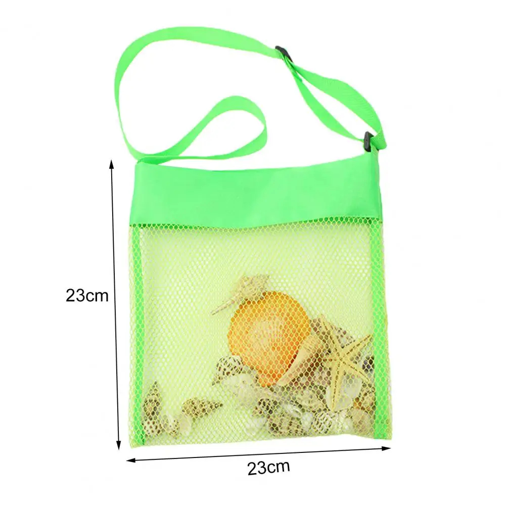 Soft Foldable Children Sand Away Adjustable Shoulder Strap Children Sand Away Shell Toy Storage Bag Multifunctional