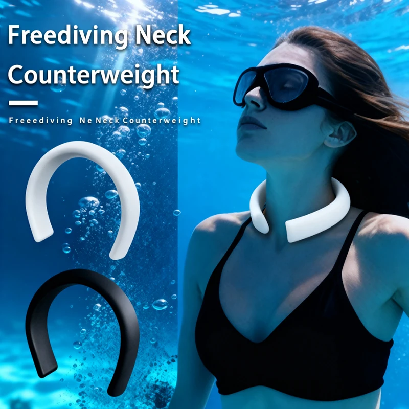

Freediving Neck Counterweight Ring – Ideal for Deep Diving Training, Freely Bendable & Flexible, Made of Silicone/Lead Block