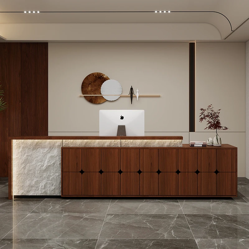 

Long Design Reception Desks Modern Shop Beauty Luxury Hotel Restaurant Executive Reception Desks Company Bureau Trendy Furniture
