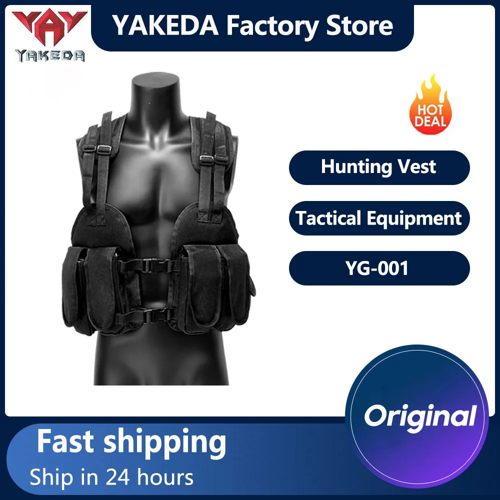 YEKEDA Hunting Vest CS Combat Bullet Bag Equipment Individual Camouflage Tactical Vest Multifunctional Vest Outdoor Vest for Men