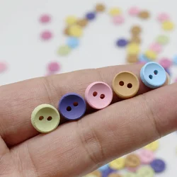 100 or 200pcs /lot 10mm Mix color Buttons 2 Holes Handwork mini buttons kids Crafts Accessories DIY Scrapbooking