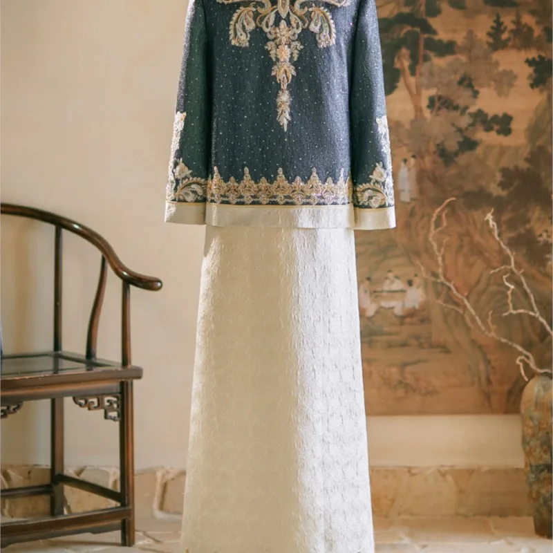 남성용 신중국풍 웨딩드레스 남성복 플러스사이즈