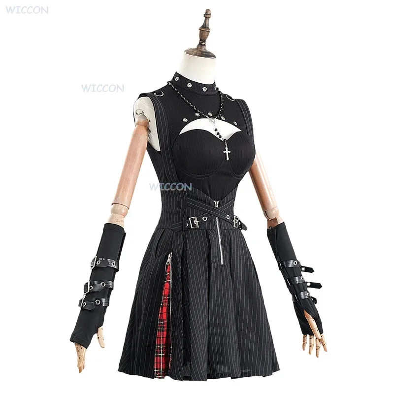 

asdh8@Anime Death Misa Amane Cosplay Note Manga Gothic Costume Wig Dress Women Uniforms Subcultural Dark Gothic-style stage Hall