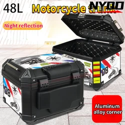 Kuqibao Motorcycle Tailstock Aluminum Alloy Angled 48L/35L Large Capacity Trunk Pedal Electric Vehicle Large Universal Box